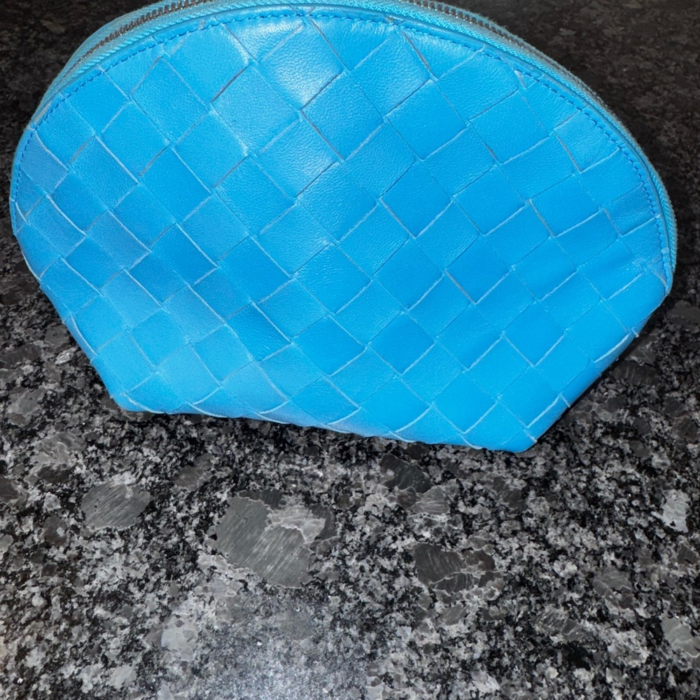 Bottega Veneta Blue Pouch